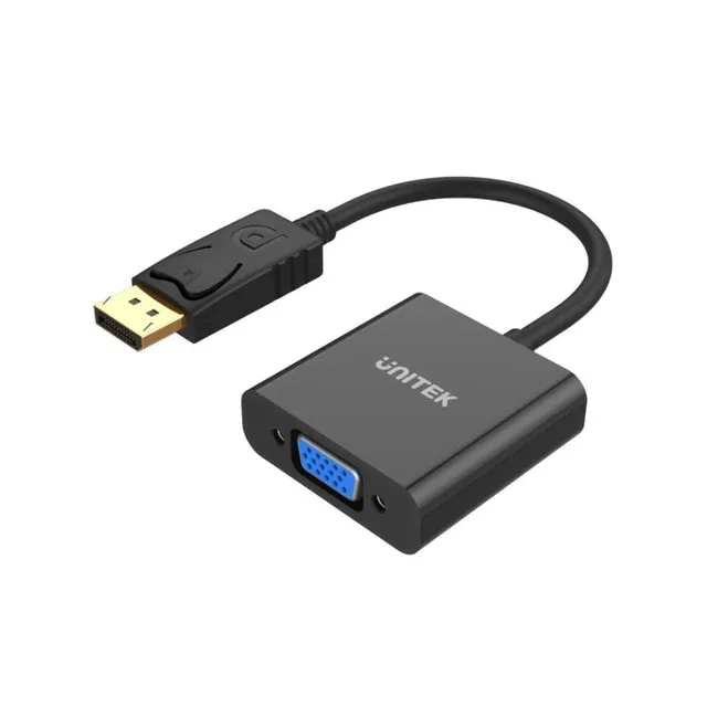 Unitek محول من DisplayPort إلى VGA – محول فيديو عالي الدقة للشاشات وأجهزة العرض، متوافق مع اللابتوب وأجهزة الكمبيوتر