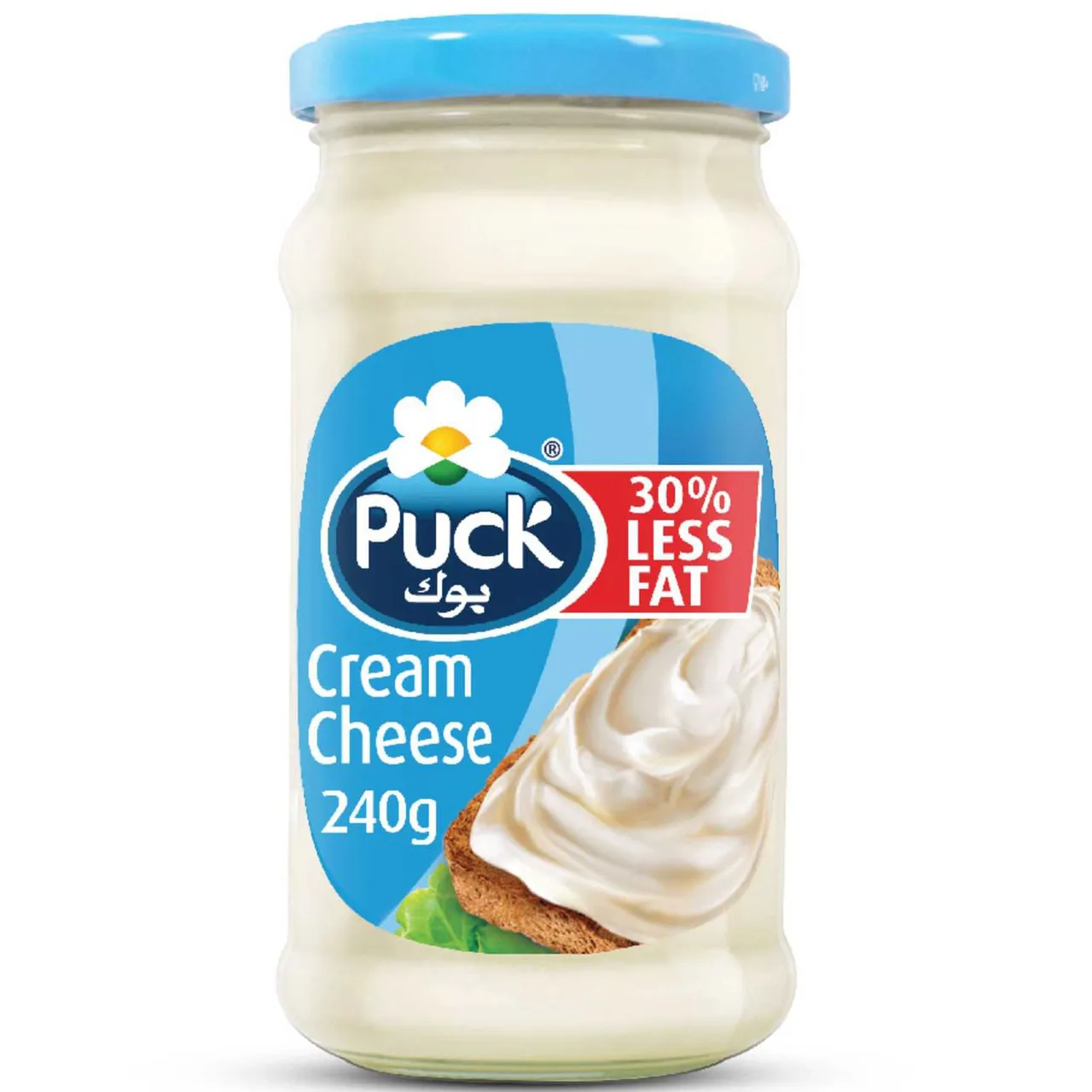 Puck جبنة كريمية قابلة للدهن قليلة الدسم بمرطبان