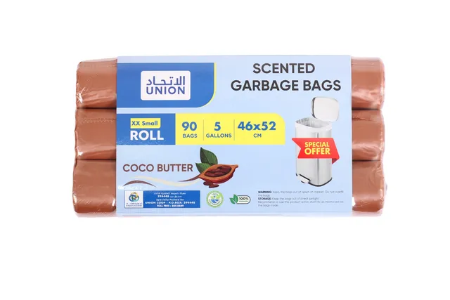 Union Coco Butter Scented Garbage Bags 46x52cm - 3 x 30 Pcs