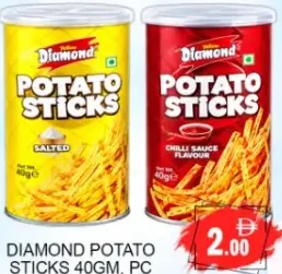 Diamond Potato Sticks Salted / Chilli Sauce Flavour