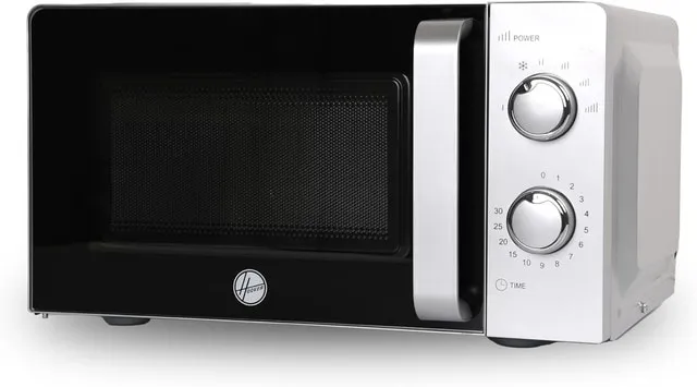 Hoover Manual Control Microwave Oven - ‎HMW-M20-S, 700W Power, Simple Control Dial, Full Glass Door with Handle, Black