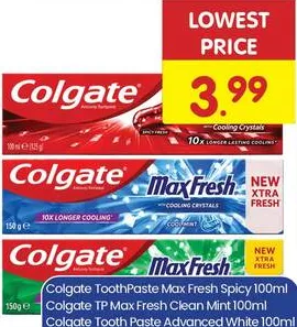 Colgate Max Fresh cool mint toothpaste