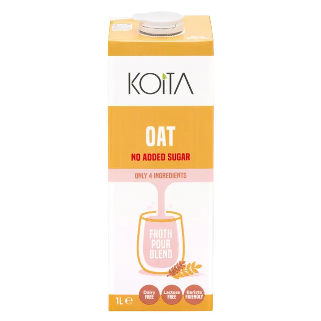 Koita Oat No Added Sugar Milk, 100% Plant-Based Dairy & Lactose Free
