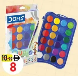Doms Aqua Colour Cakes 24 Shades