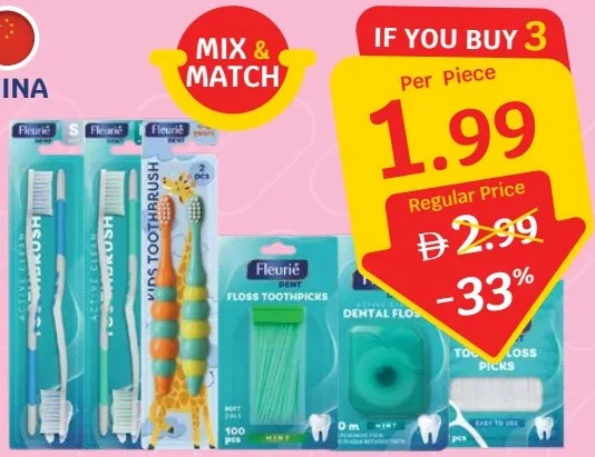 Fleurié Toothbrush / Floss Assorted