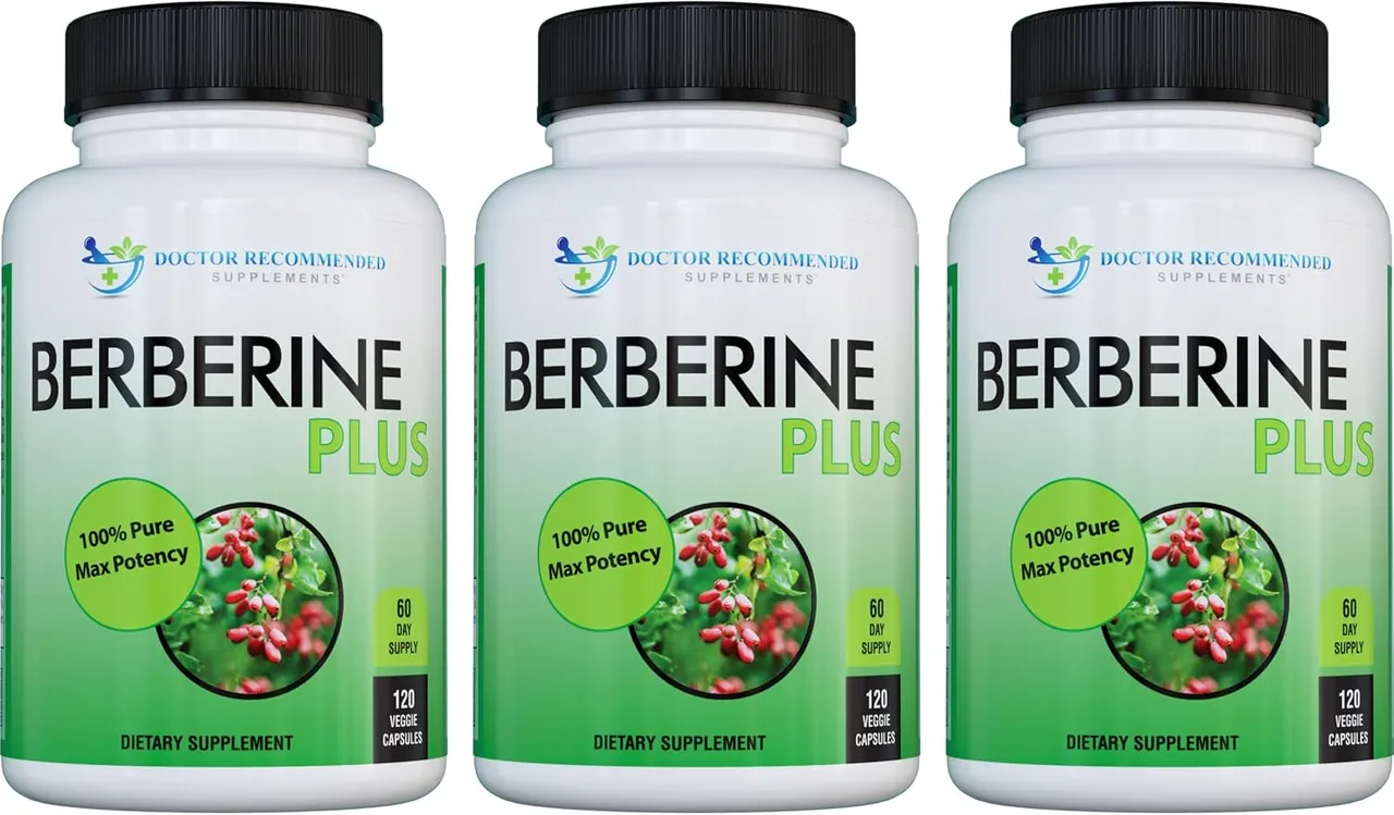 Doctor Recommended Supplements بربرين بلس 1200mg لكل حصة - 120 كبسولة نباتية رويال جيلي (120 Count)
