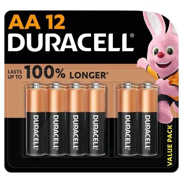 Duracell AA Batteries Value Pack 12 Pcs