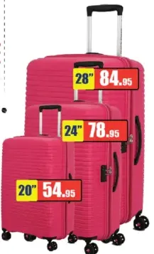 Fiber Trolley Bag 4 Wheel