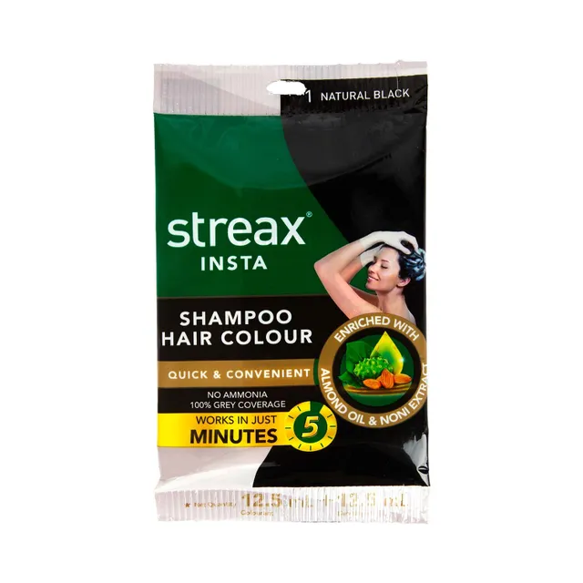 Streax Natural Black Hair Colour Shampoo