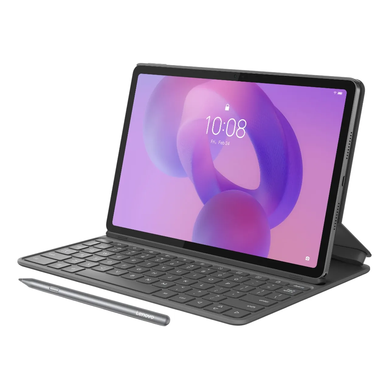 Lenovo تابلت Idea Tab ZAFR0316AE، تخزين 128GB، رمادي لونا، مقاس 11-inch، ذاكرة 8 GB، كاميرا 8 MP، شاشة نوافذ متعددة، واي فاي فقط مع لوحة مفاتيح Folio وقلم Tab