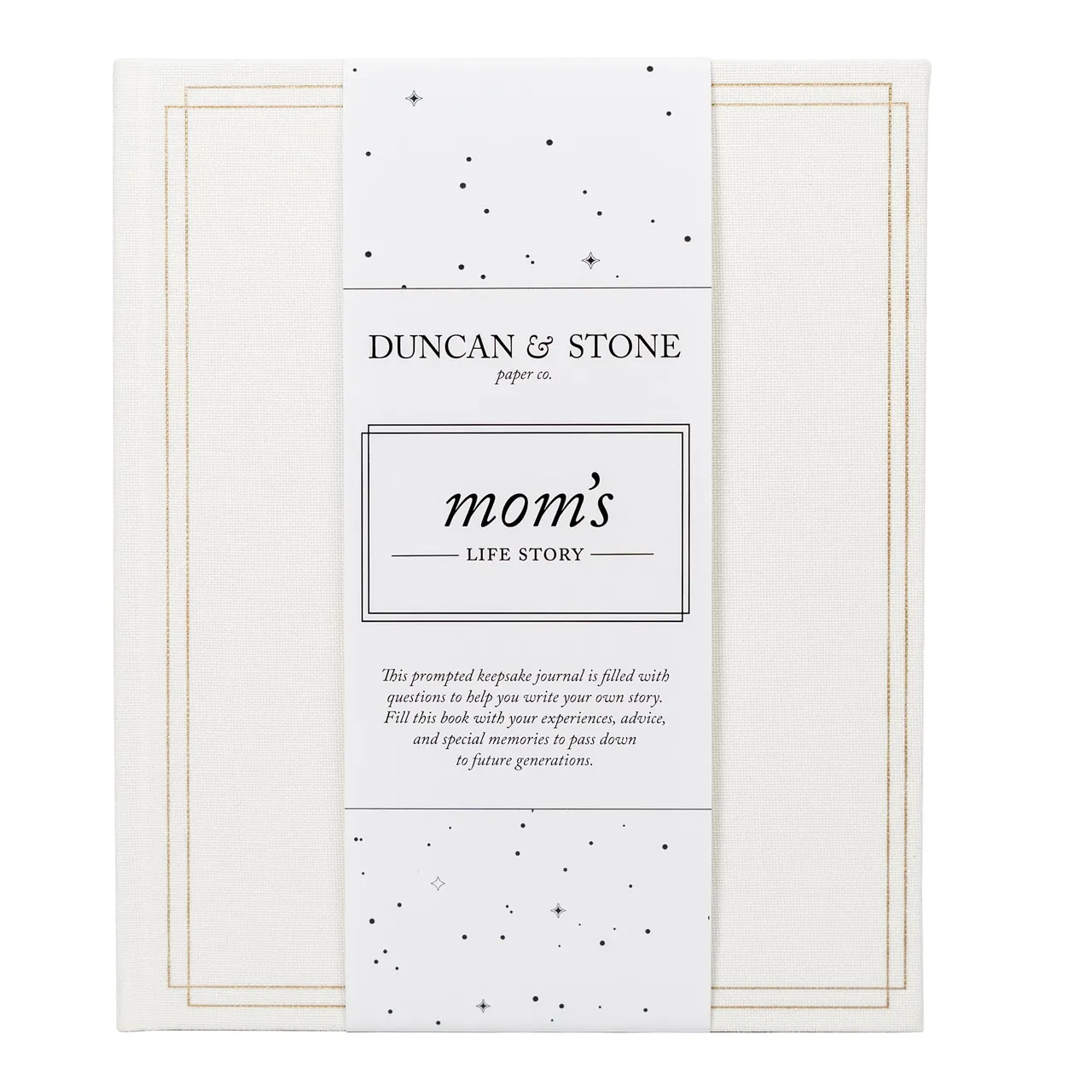 DUNCAN & STONE PAPER CO. دفتر يوميات DuncanStone أمي أخبريني قصتك، كتاب كتاني، 85pg