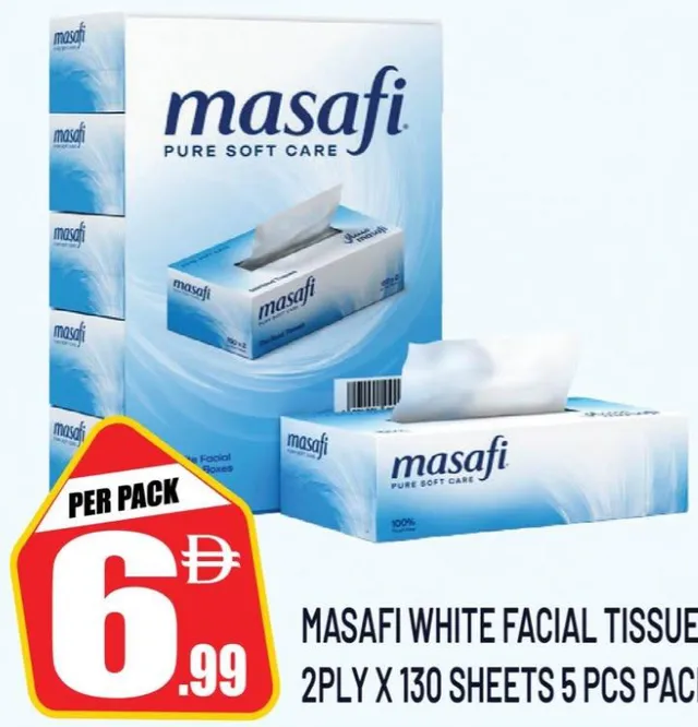 Masafi White Facial Tissue 2 Ply