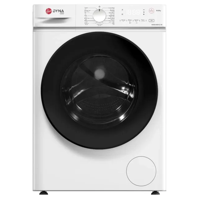 Hoover Dyna Wash Front Load Washer HWM-M812-W, 15 Programs, 1200 rpm, Stainless Steel, White