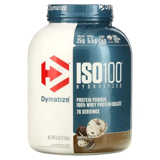 Dymatize ISO 100 0 Carb Whey Cookies & Cream, 5lb