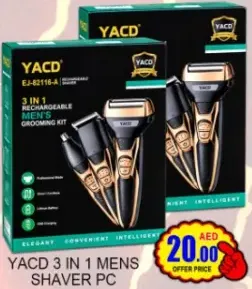 Yacd 3 In 1 Mens Shaver
