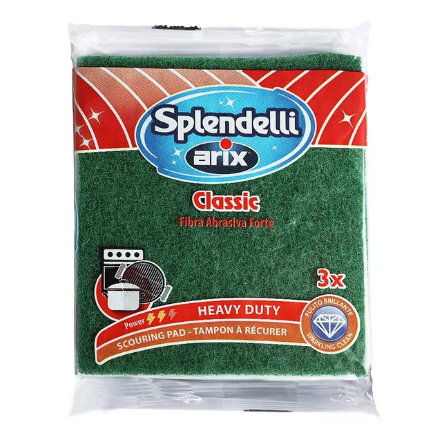 Arix Splendelli Classic Scouring Pads - Green - 3 Pieces