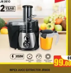 impex Juice Extractor JR3550 850W