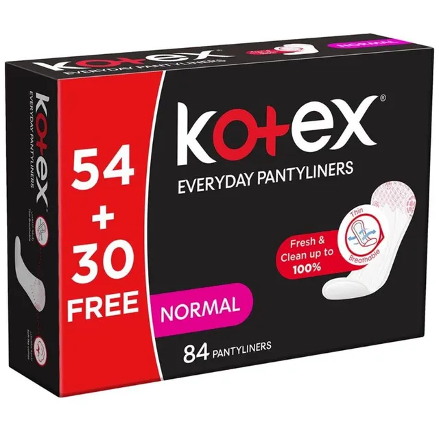 Kotex Natural Panty Liners Normal Size - 84 Pcs