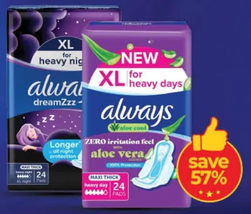 always Night Maxi Thick / Aloe Cool Maxi Thick Xl
