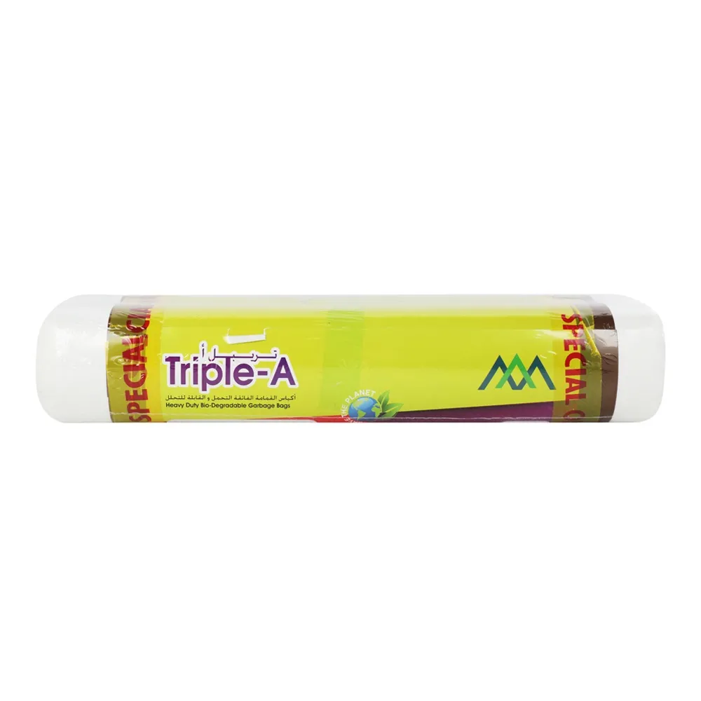 Tripple A لفائف أكياس قمامة، 60 x 90 cm، سعة 30 جالون x 20 قطعة