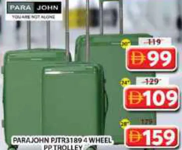 Para John حقيبة سفر بعجلات