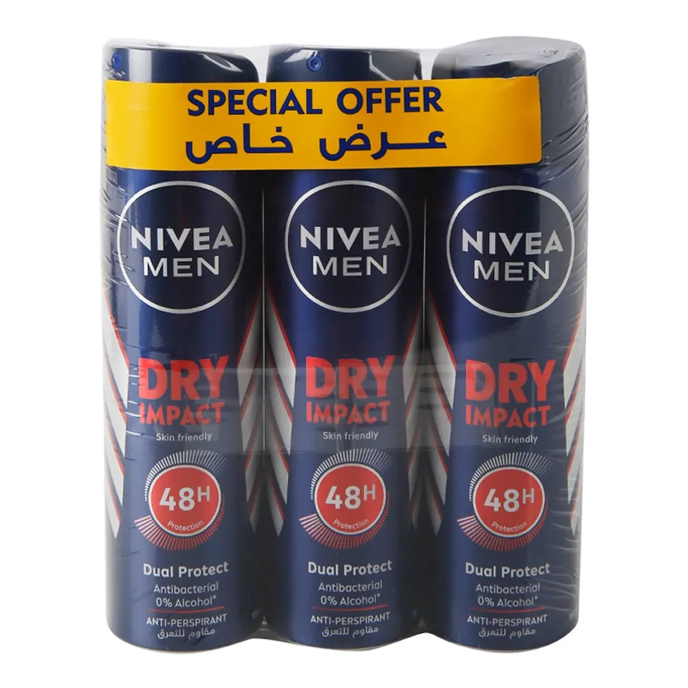Nivea مزيل عرق للرجال دراي إمباكت حماية مزدوجة لطيف على البشرة