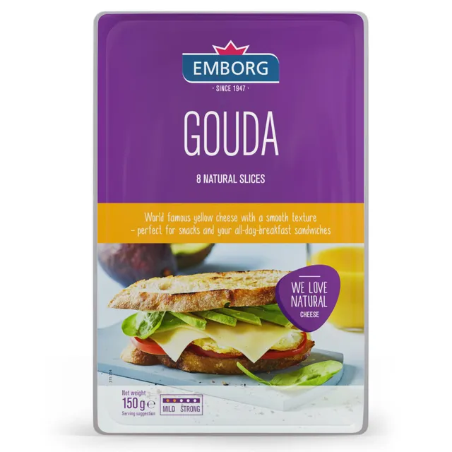 Emborg Gouda Cheese Slices
