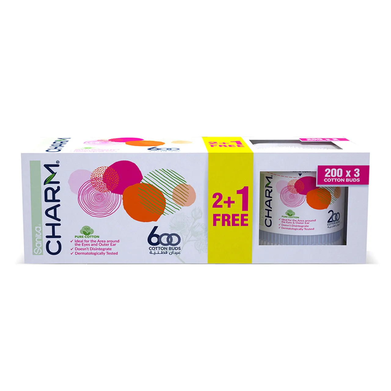 Sanita أعواد قطن charm