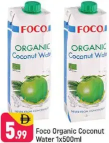Foco Organic Coconut Water