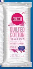 Ego Cotton Square Pads Quilted