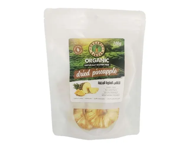 Organic Larder Dried Pineapple Rings, Gluten Free Vegan
