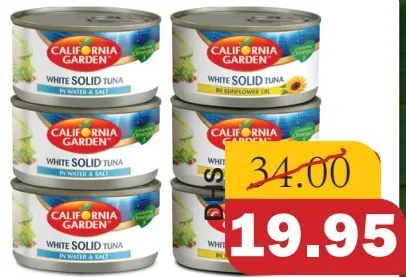 California Garden White Solid Tuna In Sunflower Oil / Brine