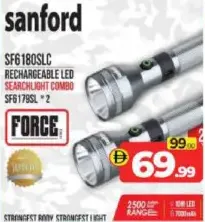 sanford Rechargeable Led Searchlight Combo SF6180SLC
