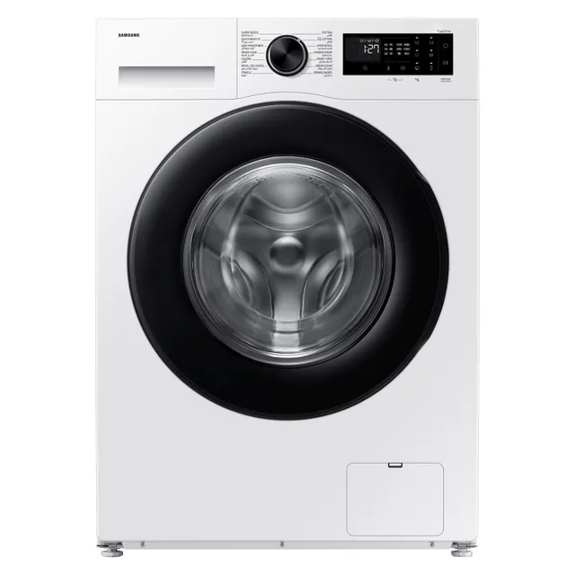 Samsung Front Load Washer WW90DG5U34AE, Bubble Technology, 1400 rpm, Stainless Steel, White