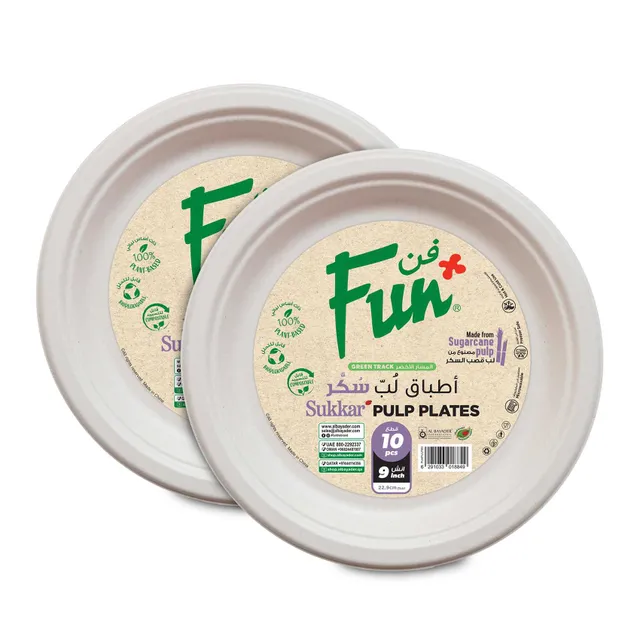 Fun Sukkar Plate 9Inch - 2 x 10's