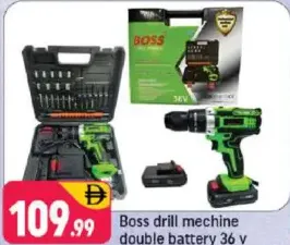 Boss Drill mechine double battery 36 v