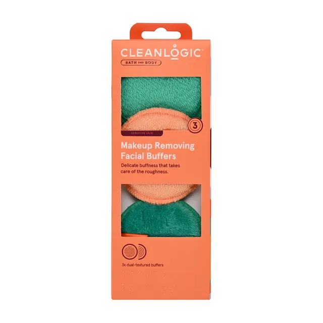 Cleanlogic Bath & Body Dual-Texture Facial Buffers CL-35 - 3 Pcs