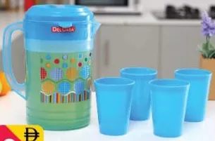 Delcasa إبريق ماء مع كوب