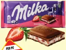 Milka Strawberry Chocolate Slab