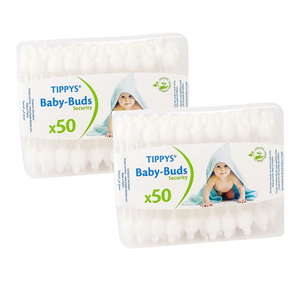 Tippys أعواد قطنية للأطفال - 2 x 50 Pcs