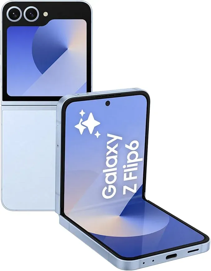 samsung هاتف Galaxy Z Flip6 بذاكرة 12GB RAM وتخزين 512GB ويدعم 5G وأزرق - نسخة دولية