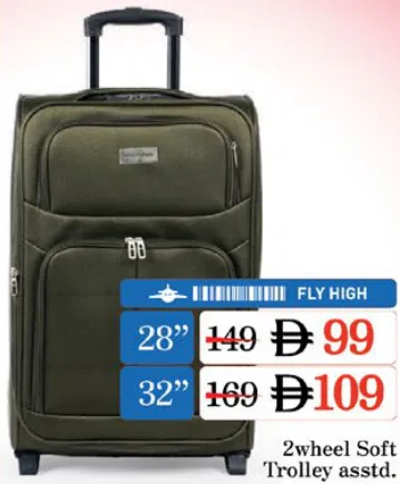 Fly High 2wheel Soft Trolley Assorted