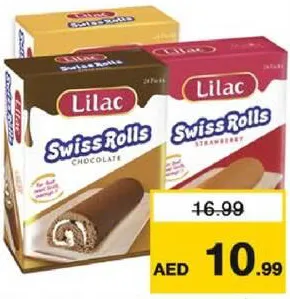 Lilac سويس رول بالفراولة/الفانيليا/الشوكولاتة
