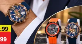 Men’S Rubber Strap Watch