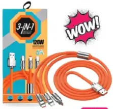 كابل شحن سريع 3 في 1 120W