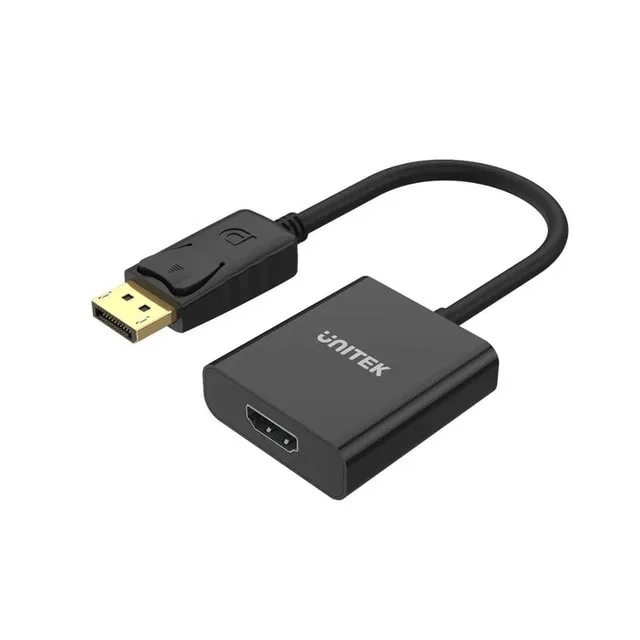 Unitek محول DisplayPort إلى HDMI محول فيديو 1080P Full HD مع موصلات مطلية بالذهب لنقل إشارة فائق متوافق مع PCs وأجهزة اللابتوب والشاشات
