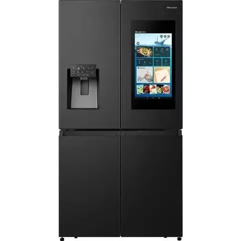 Hisense New Edition 4 French Doors, Bottom Freezer with Ice Maker & Water Dispenser, Mate Black Color RQ760N4IF1