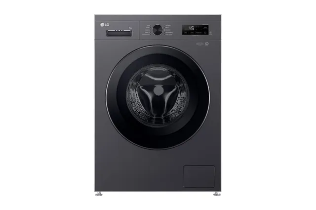 LG Front Load Washing Machine with Direct Drive Motor, Power Wash, Tub Clean, and Smart Diagnosis, Matte Black F2Y1QYP6J