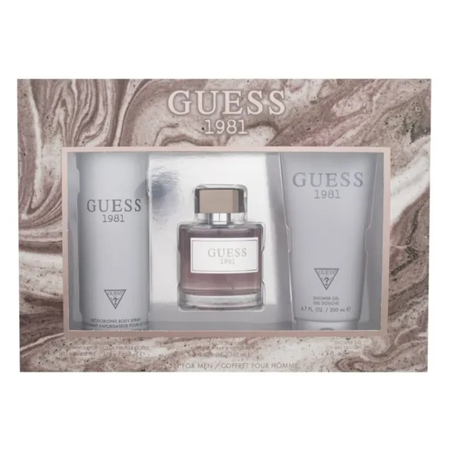 Guess 1981 Set For Men, Eau De Toilette, Shower Gel, Body Spray