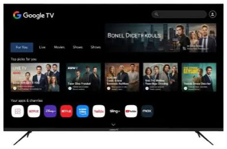 Videocon تلفاز Google TV بدقة 4K Uhd موديل Tve50Elgt1100